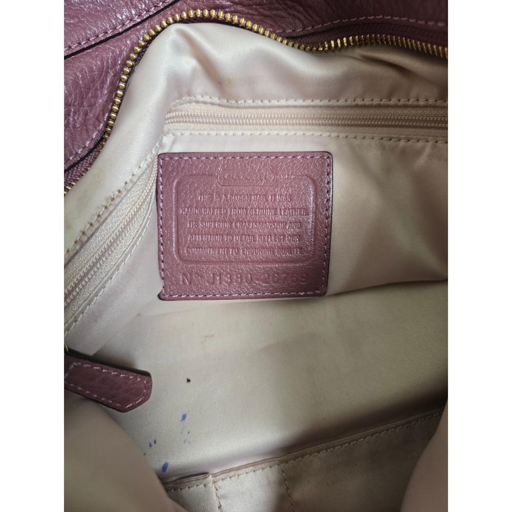 Coach Madison East West Shoulder Bag Mauve Rose Pink Pebbled Leather Tote 26769 - Picture 9 of 9